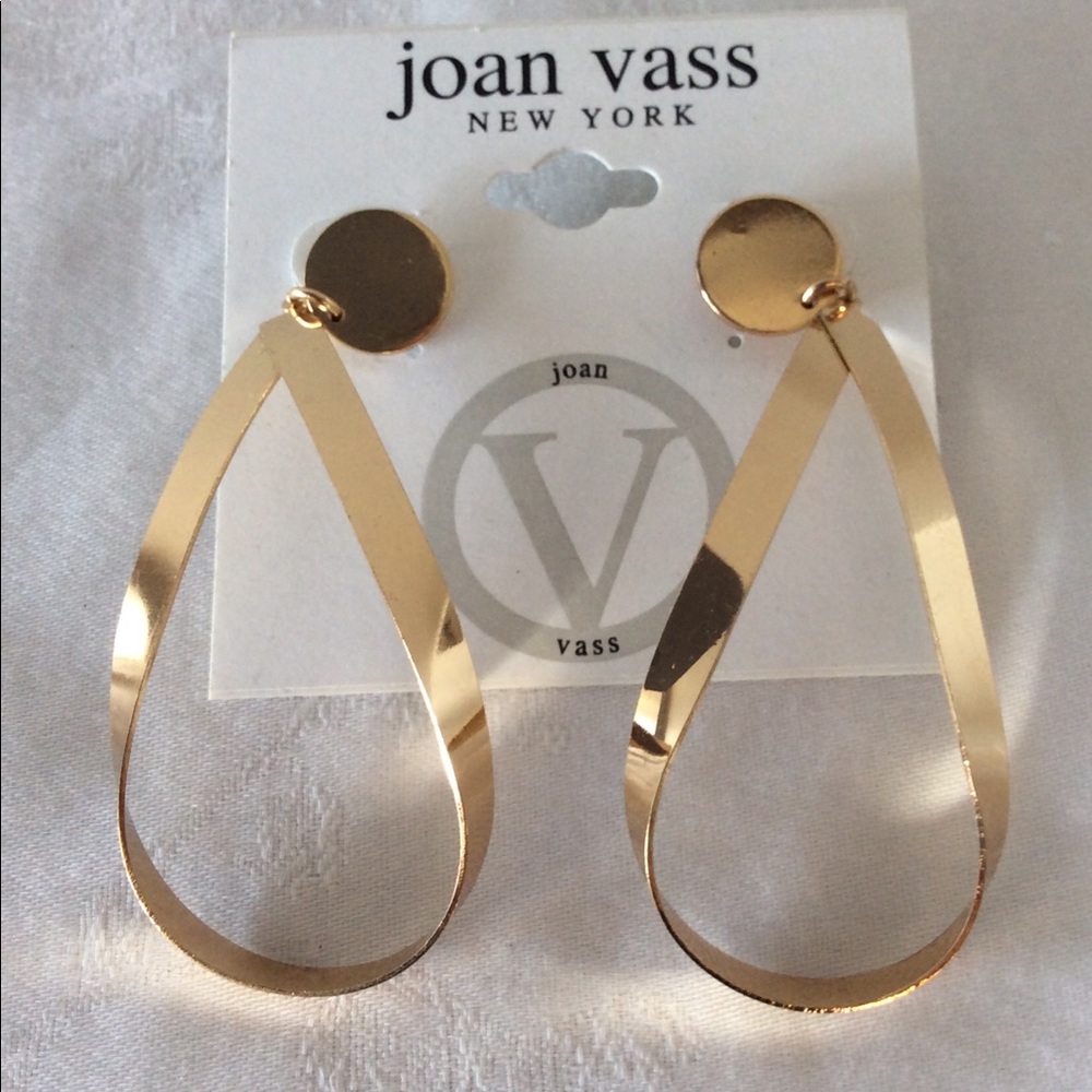 Joan Vass NewYork Gold Tone Earrings